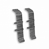 Напольный соединитель для плинтуса 55 мм алюминий темный (187) IDEAL из ПФХ